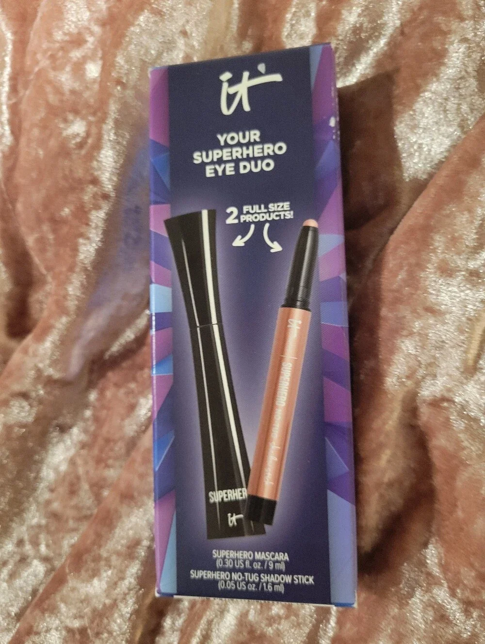 IT Cosmetics Superhero Eye Duo - Black Superhero Mascara & Cream Shadow Stick